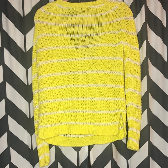 Bright Yellow & White Striped Sweater - Picture 2 of 2